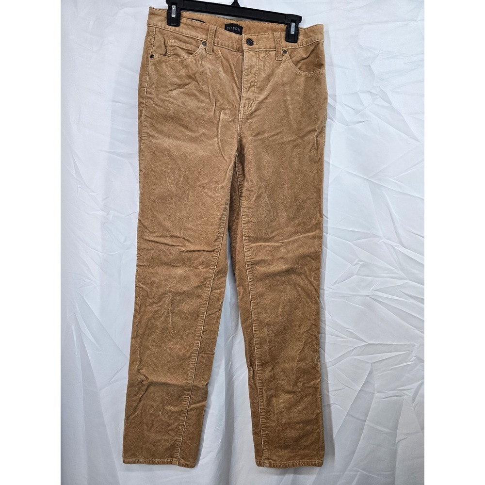 Talbots Corduroy‎ Straight Leg Pants Tan Camel Brown Size 4 Stretch 5 Pocket
